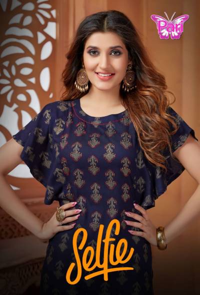 Selfie By Pari Fancy Rayon Foil Print Kurti Collection